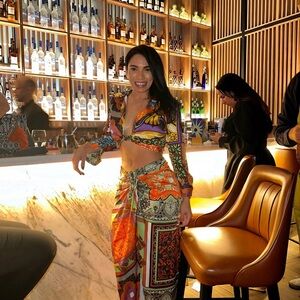 Colorful Patterned Two-Piece Set